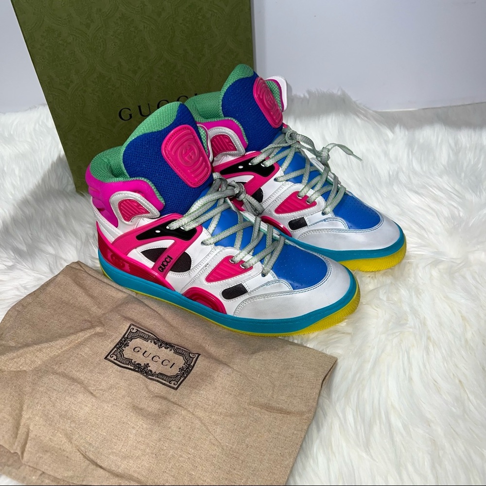 Gucci “”Host pick💖💖Basket high top sneakers - Picture 7 of 17